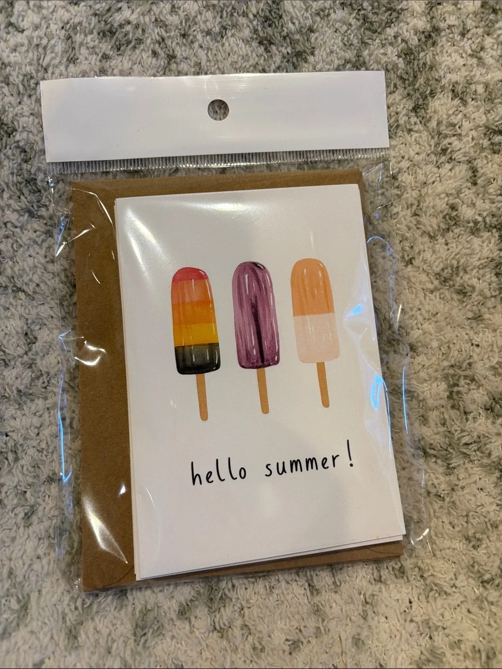 Hello Summer! Popsicle Greeting Cards Variety Pk  Set of Six NWT